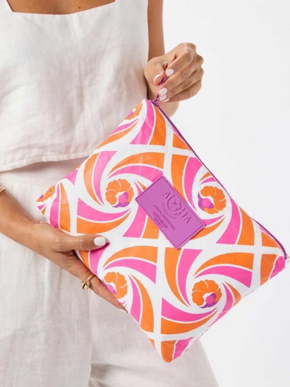 LIMITED EDITION ALOHA x HAWAIIAN Misprint Swirl Zip Pouch